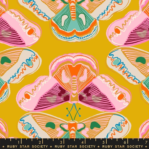 Patchwork Baumwolle - Melody Miller - Curio - Wings Novelty Butterfly Goldenrod